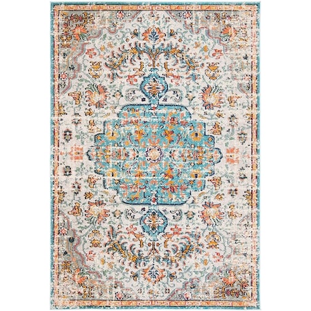 Safavieh 8 x 8 ft. Madison 400 Square Bohemian Traditional Rug - Grey & Light Blue MAD447F-8SQ